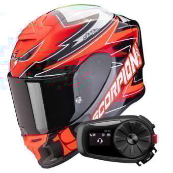 Casque Integral Scorpion Exo R1 Evo Air Alvaro Bautista Replica Red + Kit Bluetooth 5S