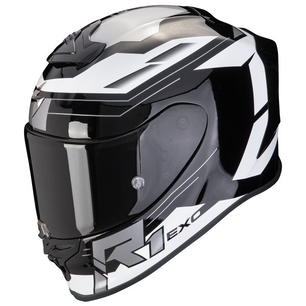 Casque Integral Scorpion Exo R1 Evo Air Blaze Black White Casque Integral Scorpion Exo R1 Evo Air Blaze Black White