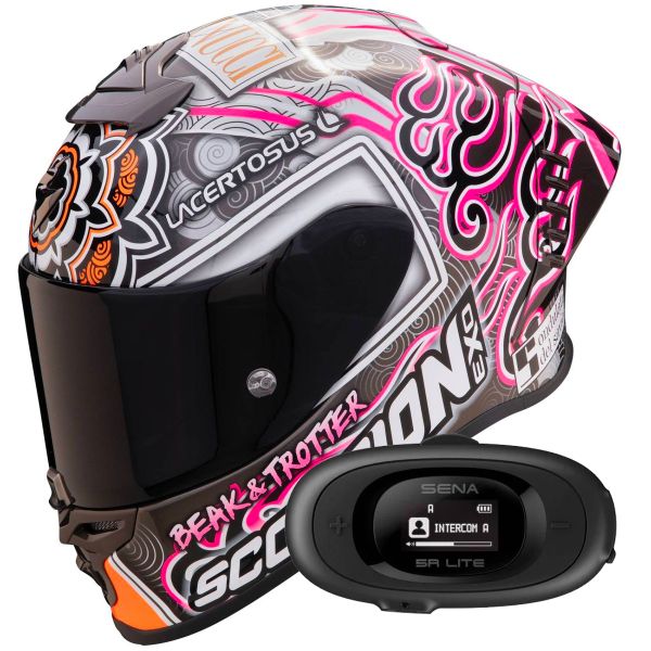 Casque Integral Scorpion Exo R1 Evo Air FIM Aron Canet + Kit bluetooth 5R Lite Solo