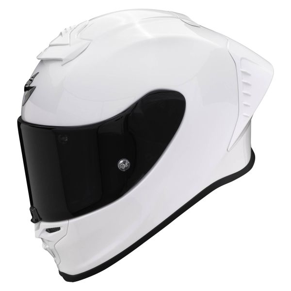 Casque Integral Scorpion Exo R1 Evo Air FIM Racing Solid Pearl White