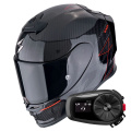 Pack Exo R1 Evo Carbon Air Cynergy Black Red + Kit Bluetooth 5S Solo