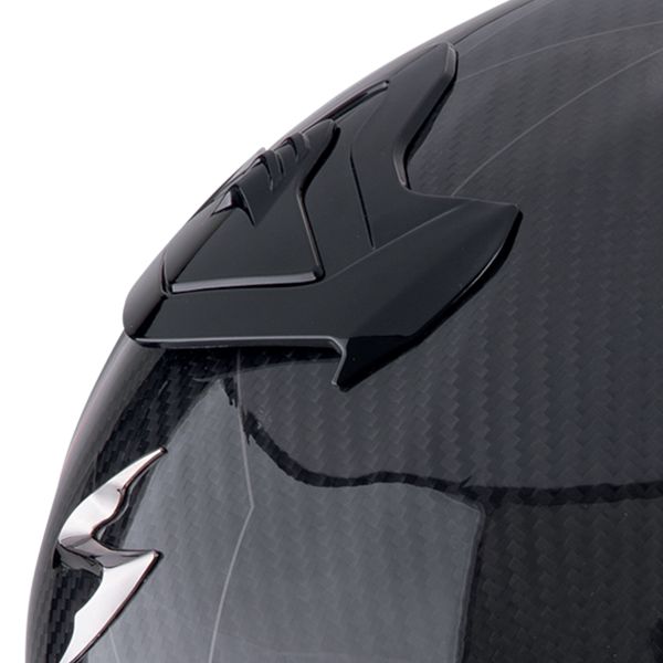 Scorpion Exo R1 Evo Carbon Air Cynergy Black Red + Kit bluetooth Exo-Com Link-1