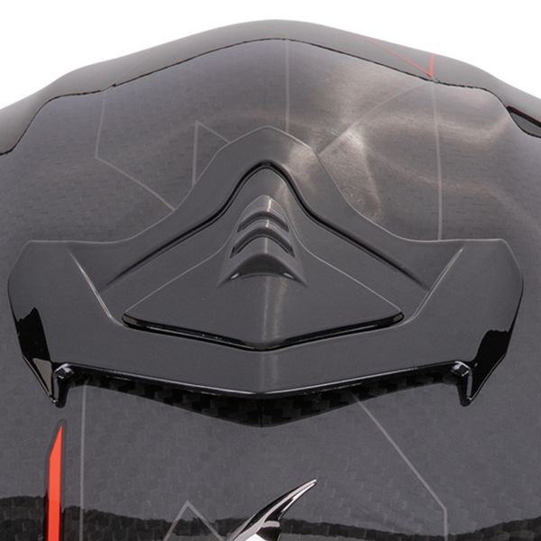 Scorpion Exo R1 Evo Carbon Air Cynergy Black Red + Kit bluetooth Exo-Com Link-1