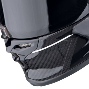 Scorpion Exo R1 Evo Carbon Air Cynergy Black White + Kit bluetooth Exo-Com Link-1