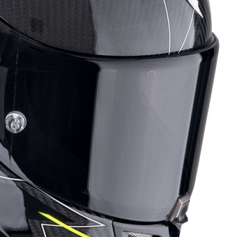 Scorpion Exo R1 Evo Carbon Air Cynergy Yellow Fluo + Kit bluetooth Exo-Com Link-1