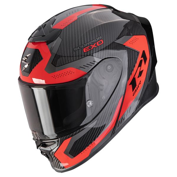 Casque Integral Scorpion Exo R1 Evo Carbon Air Propel Black Red Casque Integral Scorpion Exo R1 Evo Carbon Air Propel Black Red