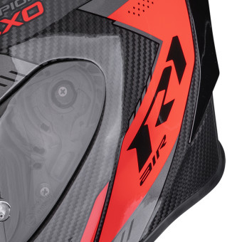 Scorpion Exo R1 Evo Carbon Air Propel Black Red