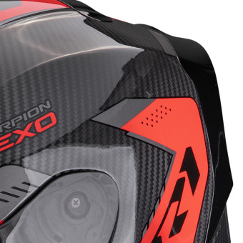 Scorpion Exo R1 Evo Carbon Air Propel Black Red