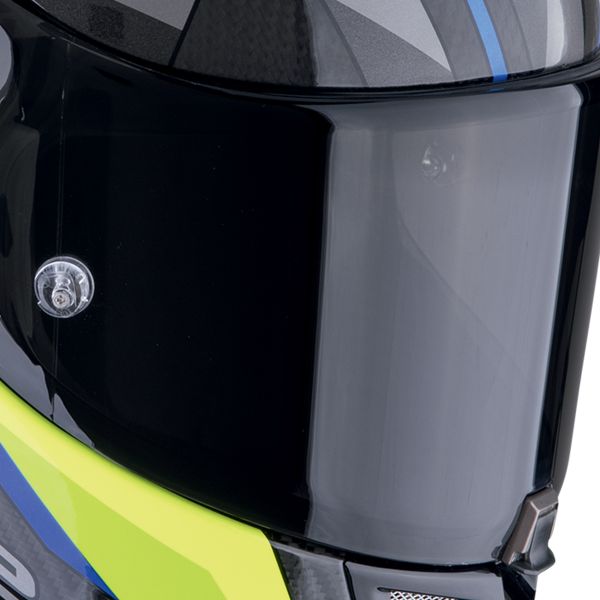 Scorpion Exo R1 Evo Carbon Air Runner Blue Yellow + Kit bluetooth Exo-Com Link-1