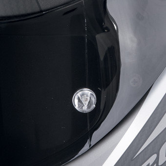 Scorpion Exo R1 Evo Carbon Air Runner Matt White + Kit bluetooth Exo-Com Link-1C