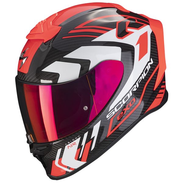 Casque Integral Scorpion Exo R1 Evo Carbon Air Supra Black Red Casque Integral Scorpion Exo R1 Evo Carbon Air Supra Black Red