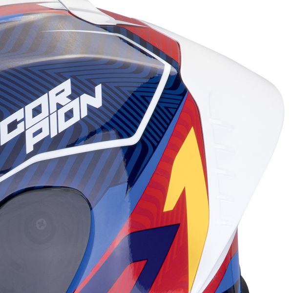 Scorpion Exo R1 Evo II Air Coup Black Red Yellow + Kit bluetooth Exo-Com Link-1C