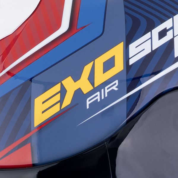 Scorpion Exo R1 Evo II Air Coup Black Red Yellow + Kit bluetooth Exo-Com Link-1C