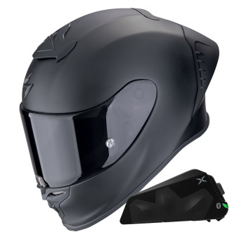Casque Integral Scorpion Exo R1 Evo II Air Matt Black + Kit bluetooth Exo-Com Link-1C Casque Integral Scorpion Exo R1 Evo II Air Matt Black + Kit bluetooth Exo-Com Link-1C