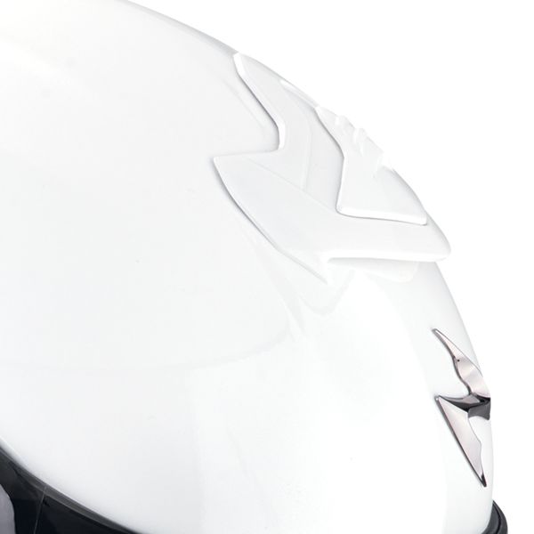 Scorpion Exo R1 Evo II Air Pearl White + Kit bluetooth Exo-Com Link-1C