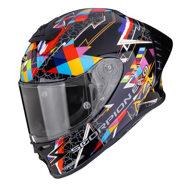 Casque Integral Scorpion Exo R1 Evo II Air Pouls Black Multi
