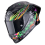 Casque Integral Scorpion Exo R1 Evo II Air Savage Black Green Orange