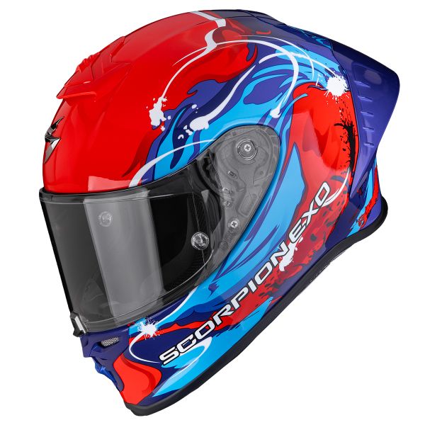 Casque Integral Scorpion Exo R1 Evo II Air Thrust Red Blue