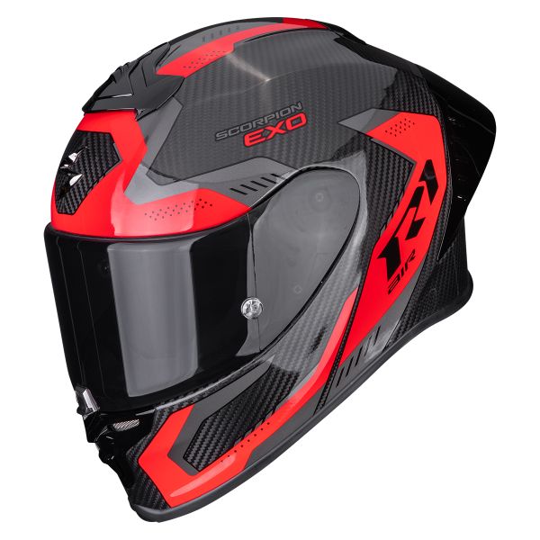 Casque Integral Scorpion Exo R1 Evo II Carbon Air Propel Black Red
