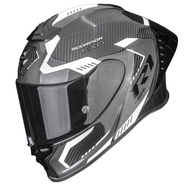 Casque Integral Scorpion Exo R1 Evo II Carbon Air Propel Black White