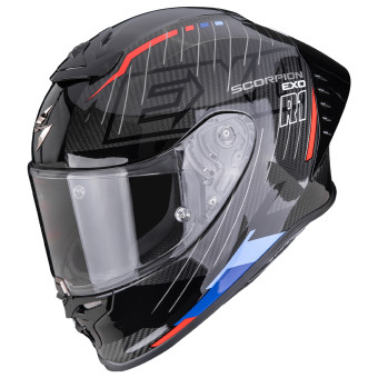 Casque Integral Scorpion Exo R1 Evo II Carbon Air Surge Black Blue Red