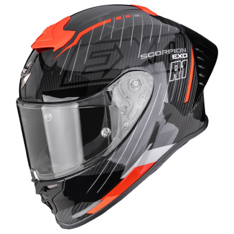 Casque Integral Scorpion Exo R1 Evo II Carbon Air Surge Black Red