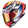 Casque Integral Scorpion Exo Race Air Kobra Blue Yellow Red