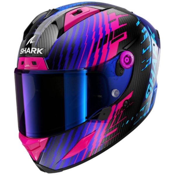 Casque Integral Shark Aeron Edgy DBU Carbon Blue Chrom