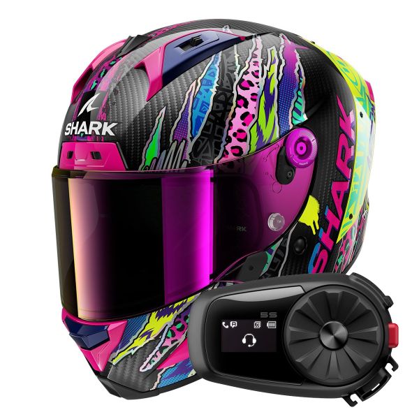 Casque Integral Shark Aeron Fawn DVY + Kit Bluetooth 5S Solo