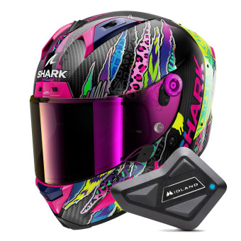 Casque Integral Shark Aeron Fawn DVY + Kit Bluetooth BT Mini