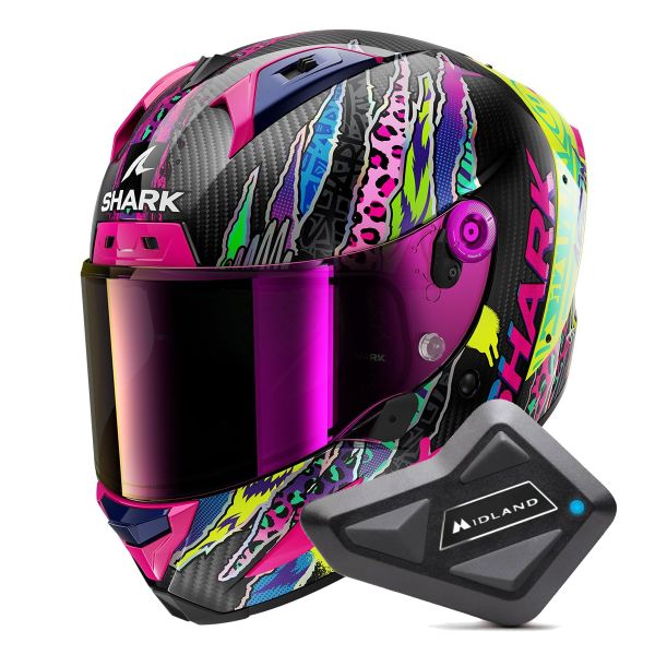 Casque Integral Shark Aeron Fawn DVY + Kit Bluetooth BT Mini