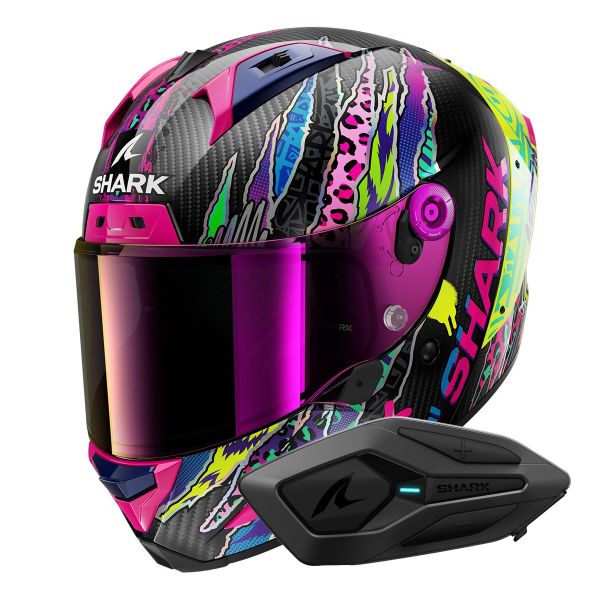 Casque Integral Shark Aeron Fawn DVY + Kit Bluetooth Sena for Shark Solo