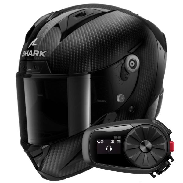 Casque Integral Shark Aeron Full Carbon DAD + Kit Bluetooth 5S Solo