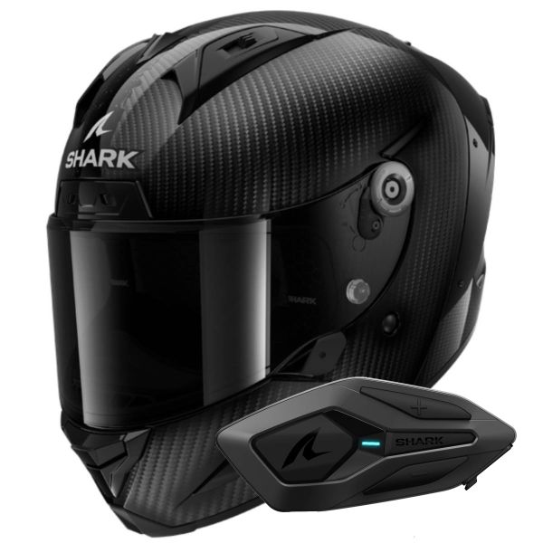 Casque Integral Shark Aeron Full Carbon DAD + Kit Bluetooth Sena for Shark Solo