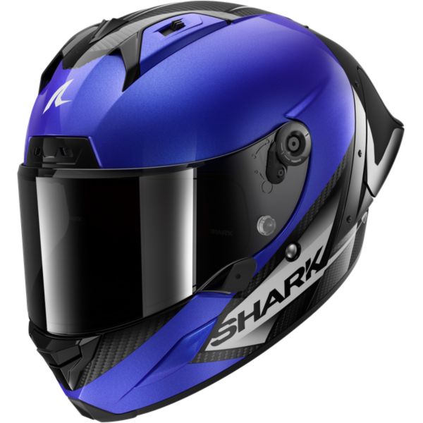 Casque Integral Shark Aeron GP Blank SP Carbon Blue Anthracite Casque Integral Shark Aeron GP Blank SP Carbon Blue Anthracite