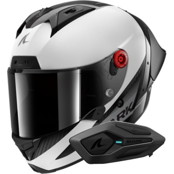 Casque Integral Shark Aeron GP Blank SP Carbon White Anthracite + Kit Bluetooth Sena for Shark Casque Integral Shark Aeron GP Blank SP Carbon White Anthracite + Kit Bluetooth Sena for Shark