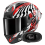 Casque Integral Shark Aeron GP FIM 2 Racing Speed-Fancy Mat DWR + Kit bluetooth 5R Lite Solo