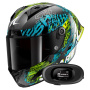 Casque Integral Shark Aeron GP FIM 2 Racing Speed-Vib DBG + Kit bluetooth 5R Lite Solo