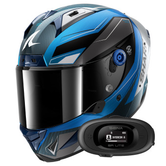 Casque Integral Shark Aeron Mekarium DBS + Kit bluetooth 5R Lite Solo