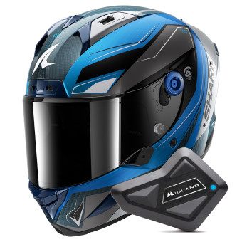Casque Integral Shark Aeron Mekarium DBS + Kit Bluetooth BT Mini