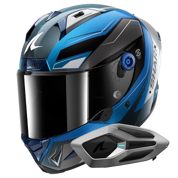 Casque Integral Shark Aeron Mekarium DBS + Kit Bluetooth Sena for Shark Mesh