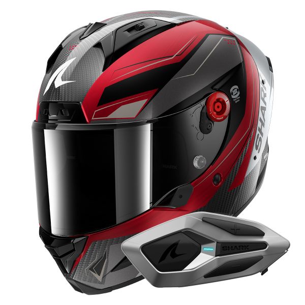 Casque Integral Shark Aeron Mekarium DRS + Kit Bluetooth Sena for Shark Mesh