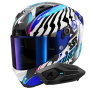 Casque Integral Shark Aeron Speed-Fancy DWB + Kit Bluetooth Sena for Shark Solo