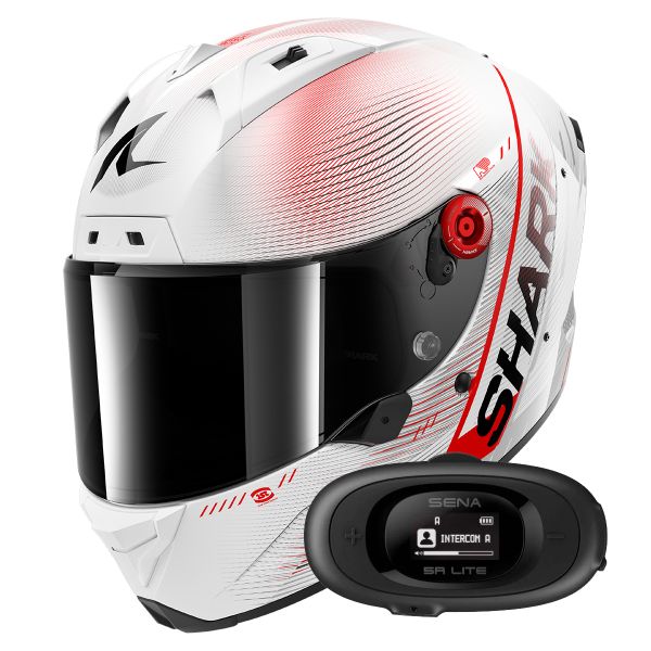 Casque Integral Shark Aeron Speed-Tech DWR + Kit bluetooth 5R Lite Solo