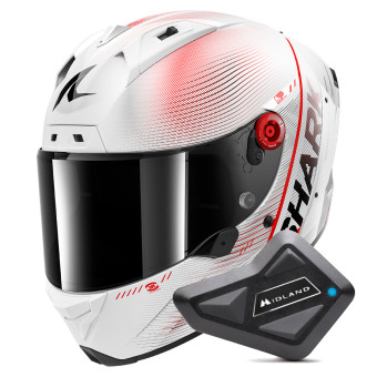 Casque Integral Shark Aeron Speed-Tech DWR + Kit Bluetooth BT Mini