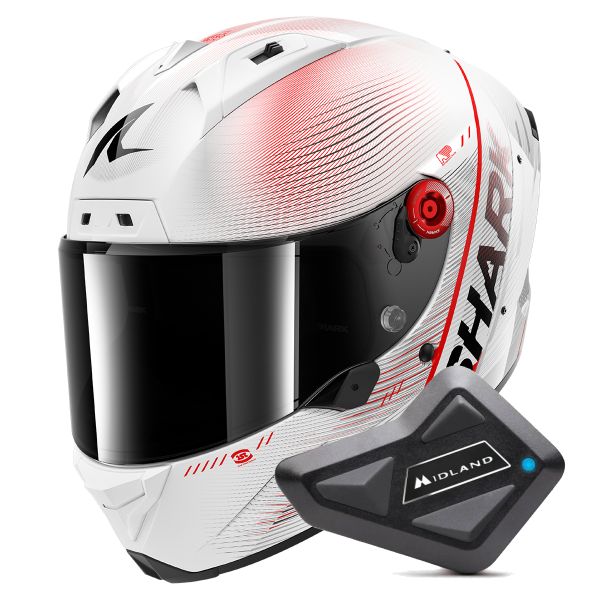 Casque Integral Shark Aeron Speed-Tech DWR + Kit Bluetooth BT Mini