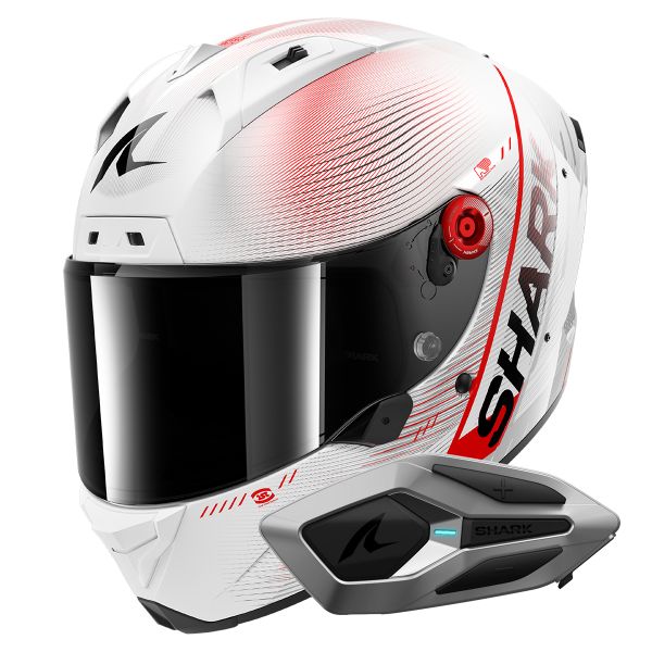 Casque Integral Shark Aeron Speed-Tech DWR + Kit Bluetooth Sena for Shark Mesh