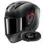 Casque Integral Shark Aeron Speed-Tech Mat DAK + Kit bluetooth 5R Lite Solo