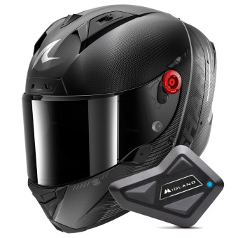 Casque Integral Shark Aeron Speed-Tech Mat DAK + Kit Bluetooth BT Mini