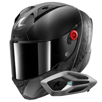 Casque Integral Shark Aeron Speed-Tech Mat DAK + Kit Bluetooth Sena for Shark Mesh